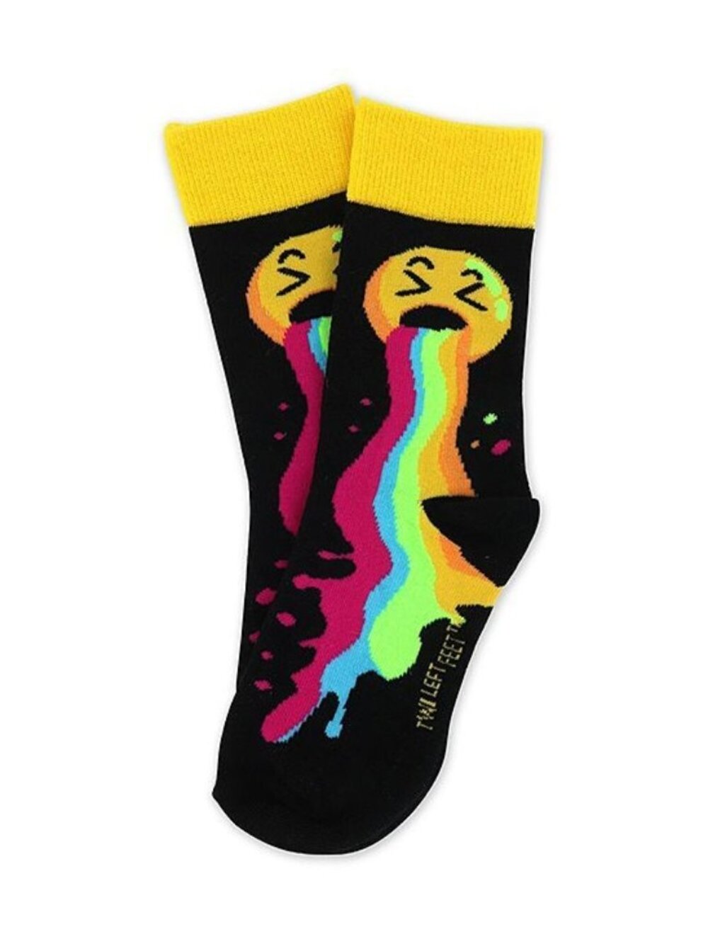 Two Left Feet Kids Crazy For Color Socks Small Feet Ages 3-6 Sizes 8-13 Rainbow